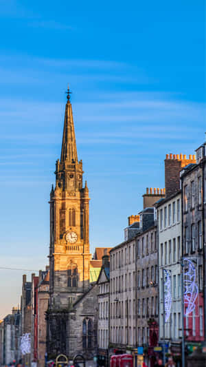 Royal Mile Edinburgh Church Steeple Wallpaper