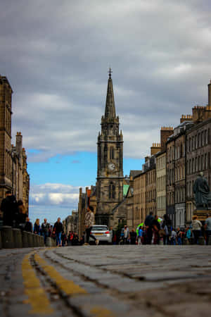 Royal Mile Edinburgh Street View Wallpaper