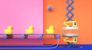 Rubber Duckson Conveyor Belt Wallpaper