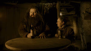 Rubeus Hagrid And Horace Slughorn Wallpaper