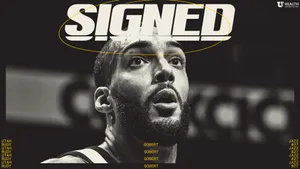 Rudy Gobert Yellow Signed Text Wallpaper