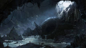 Ruined Dark Cave Wallpaper