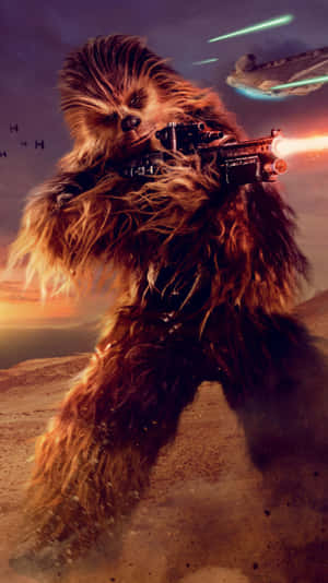 Rumble With Chewbacca - The Heroic Wookiee Wallpaper