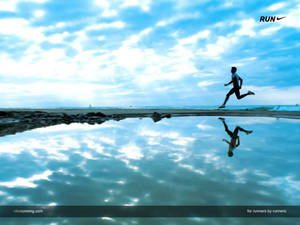 Runner Under The Blue Sky Wallpaper