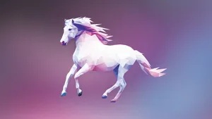 Running Horse Poly Art Wallpaper