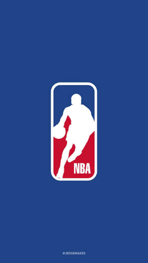 Running Nba Logo On Blue Wallpaper