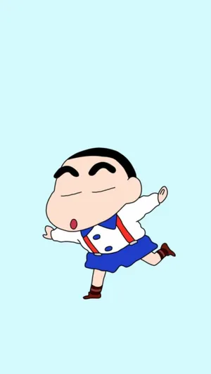 Running Shinchan Aesthetic Wallpaper
