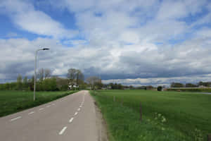 Rural Road Near Delft Netherlands Wallpaper