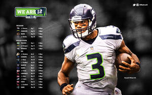 Russell Wilson With Schedule Wallpaper