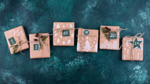 Rustic Advent Calendar Boxes Wallpaper