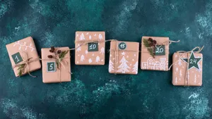 Rustic Advent Calendar Boxes Wallpaper