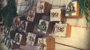 Rustic Advent Calendar Boxes Wallpaper