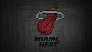 Rustic Miami Heat Logo Wallpaper