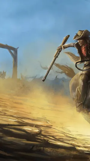 Rustic Western Cowboy Iphone Wallpaper Wallpaper