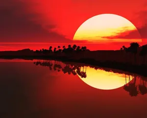 Rustic Wooden Boat In Calm Sea Wallpaper