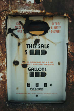 Rusty Vintage Gas Pump Sign Wallpaper