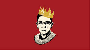 Ruth Bader Ginsburg Pop Art Crown Wallpaper