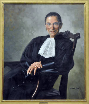 Ruth Bader Ginsburg Realistic Painting Wallpaper