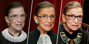 Ruth Bader Ginsburg Trio Of Photograph Wallpaper