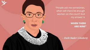 Ruth Bader Ginsburg Vector Art Wallpaper