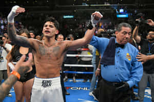 Ryan Garcia Referee Raises Arms Wallpaper