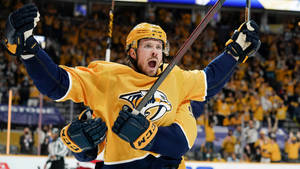 Ryan Johansen Nashville Predators Celebrate Goal Wallpaper