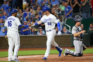 Ryan O'hearn In Action On The Baseball Field Wallpaper