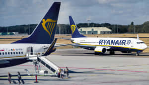 Ryanair On The Taxiway Departure Wallpaper