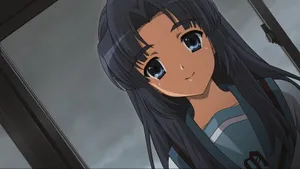 Ryoko Asakura Striking An Elegant Pose In A Beautiful World Of Fantasy. Wallpaper