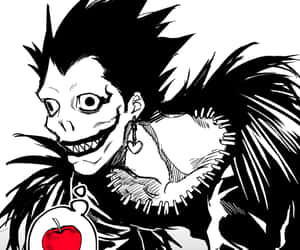 Ryuk Holding Apple Death Note Wallpaper