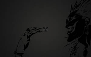 Ryuk With Apple Icon Wallpaper