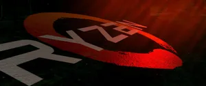 Ryzen Logo Illuminatedat Night Wallpaper
