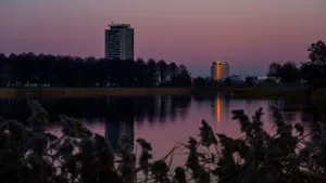 S Hertogenbosch Twilight Skyline Reflection Wallpaper