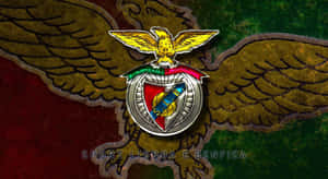 S L Benfica Crest Artistic Background Wallpaper