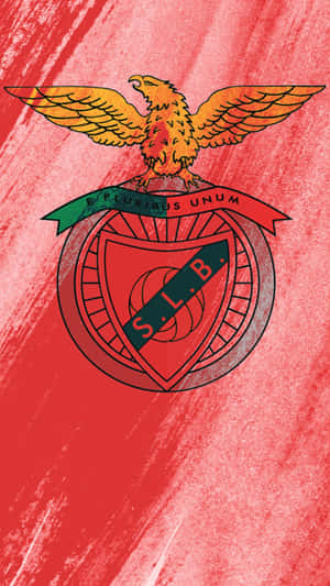 S L Benfica Logoon Red Background Wallpaper