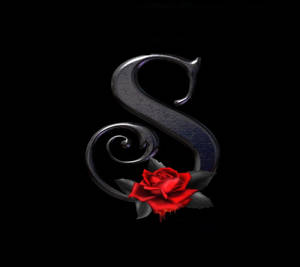 S Letter Red Rose Wallpaper