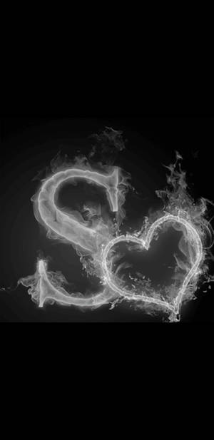 S Letter Smoke Art Wallpaper