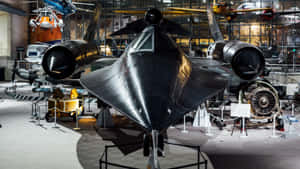 S R71_ Blackbird_ Exhibit_at_ Museum_of_ Flight Wallpaper