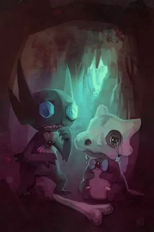 Sableye And Cubone Wallpaper