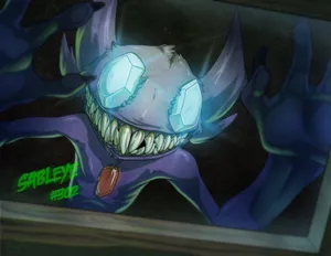 Sableye With Sharp Teeth Wallpaper