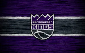 Sacramento Kings Emblem In Wood Wallpaper