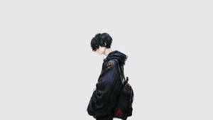 Sad Anime Boy Aesthetic Jacket Wallpaper