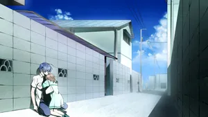 Sad Anime Boy And Crying Girl Wallpaper