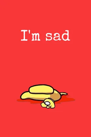 Sad Banana Cartoon Red Background Wallpaper