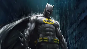 Sad Batman In The Rain Wallpaper