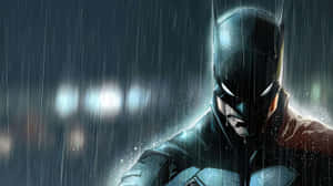 Sad Batman In The Rain Wallpaper