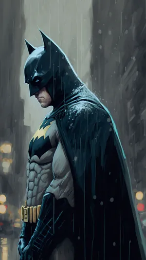 Sad Batman In The Rain Wallpaper