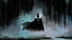 Sad Batman In The Rain Wallpaper