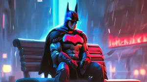 Sad Batman Reflecting Alone Wallpaper