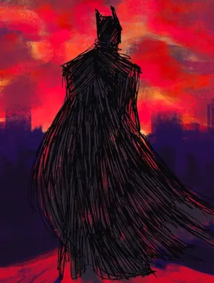 Sad Batman Silhouette Wallpaper